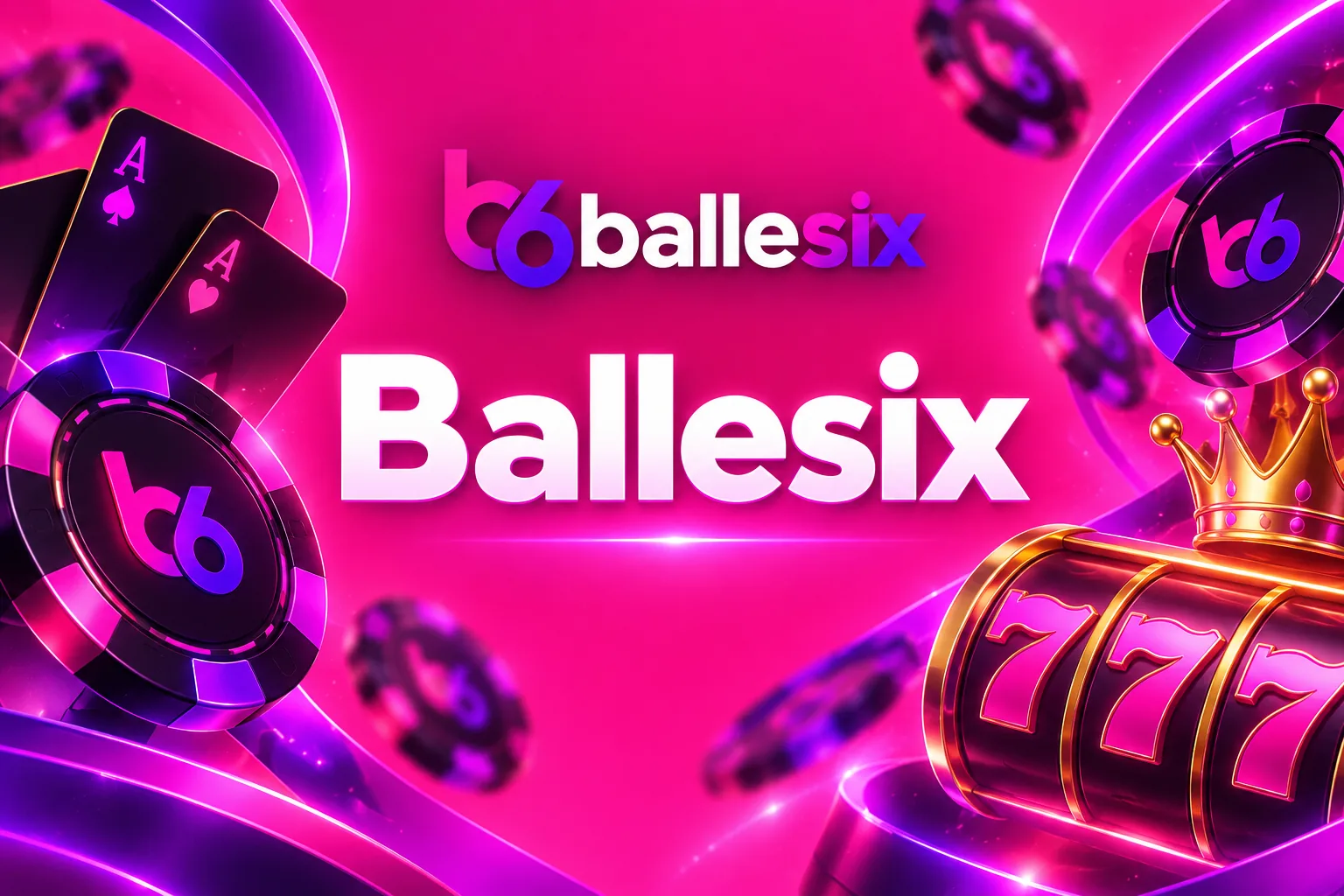 Ballesix Casino India welcome offer banner with the b6 monogram and the ₹20,000 match